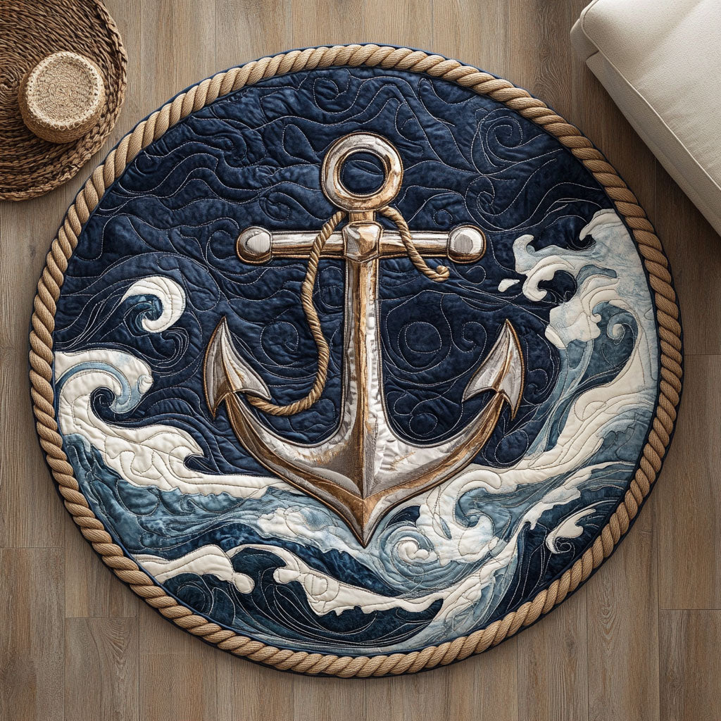 Vintage Anchor WX2403099CL Quilted Round Mat