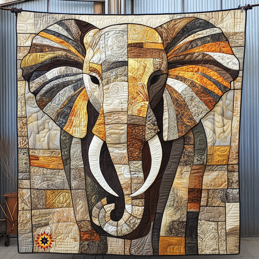 Vintage Elephant WU1812012CL Quilt