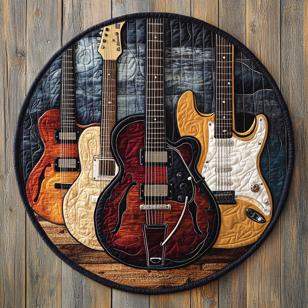 Vintage Guitars WU2103111CL Quilted Round Mat