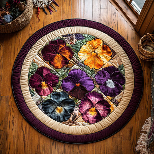 Viola Medallion WY0808094CL Quilted Round Mat