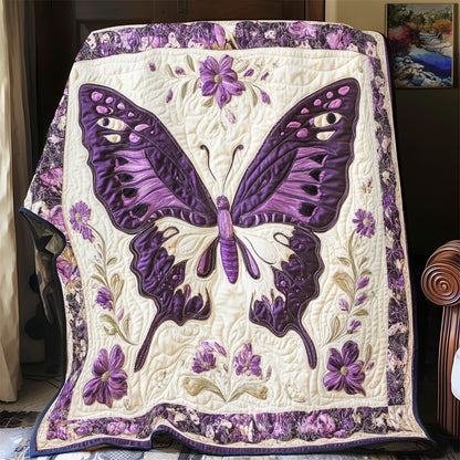 Violet Butterfly Symphony YR0301046CL Quilt