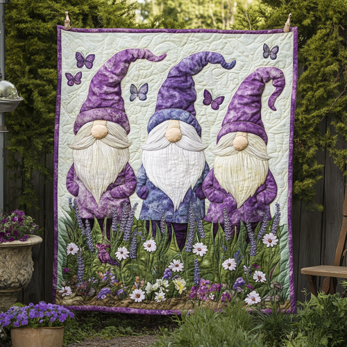 Whimsical Gnome Trio YR0301048CL Quilt