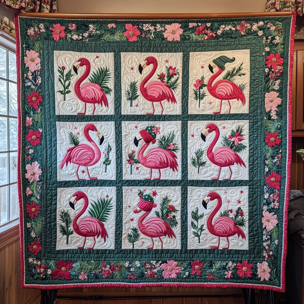 Winter Flamingo WY0808043CL Quilt