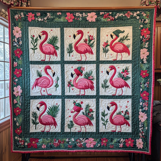 Winter Flamingo WY0808043CL Quilt